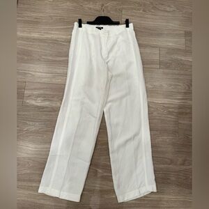 NIC+ZOE Crisp White Linen Trousers